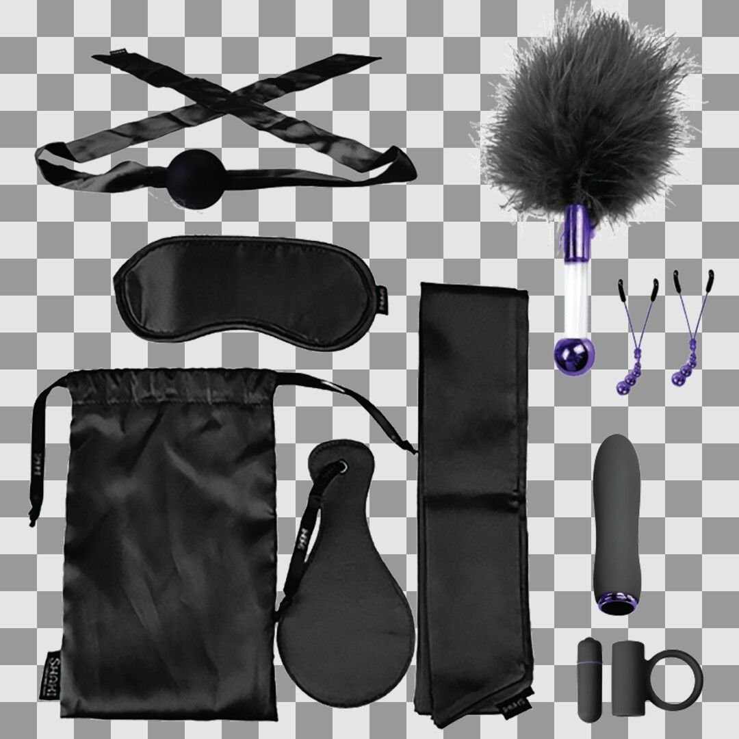 Doc Johnson Sala VIP negro BDSM juego 11 piezas
