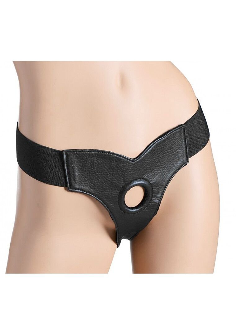 XR Brands Bella Velvet Padded Strap-On Harness, Panty Style
