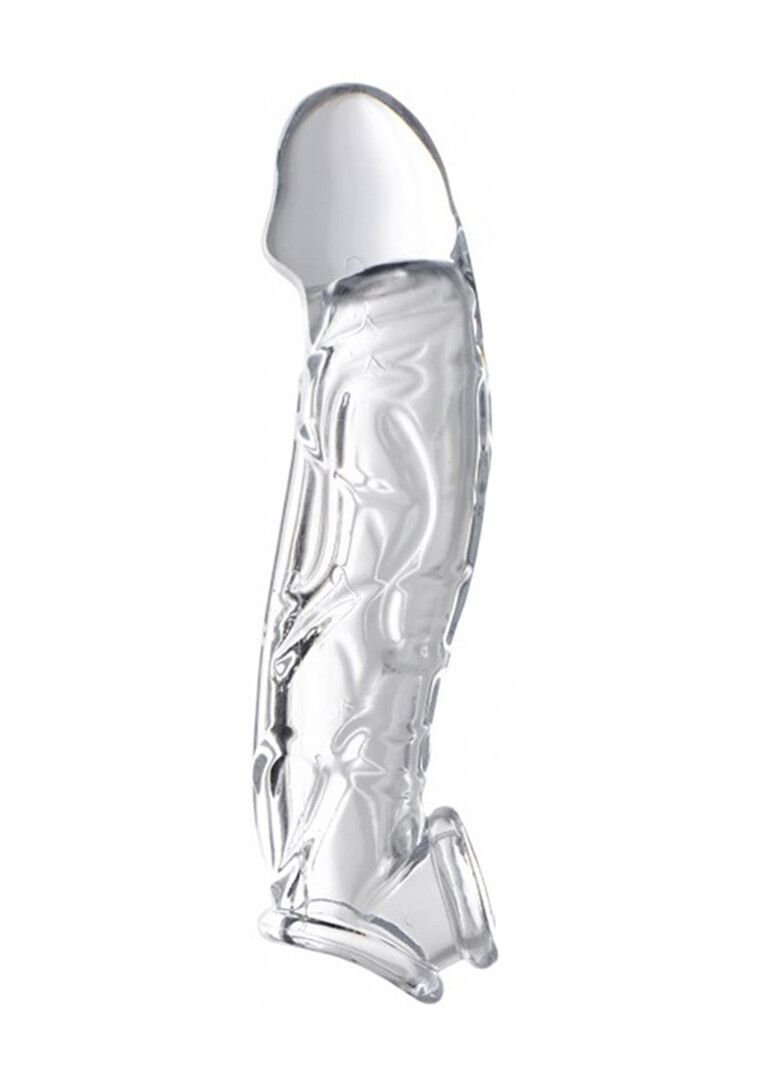 Extensor de pene XR Brands transparente cabeza abultada 5cm