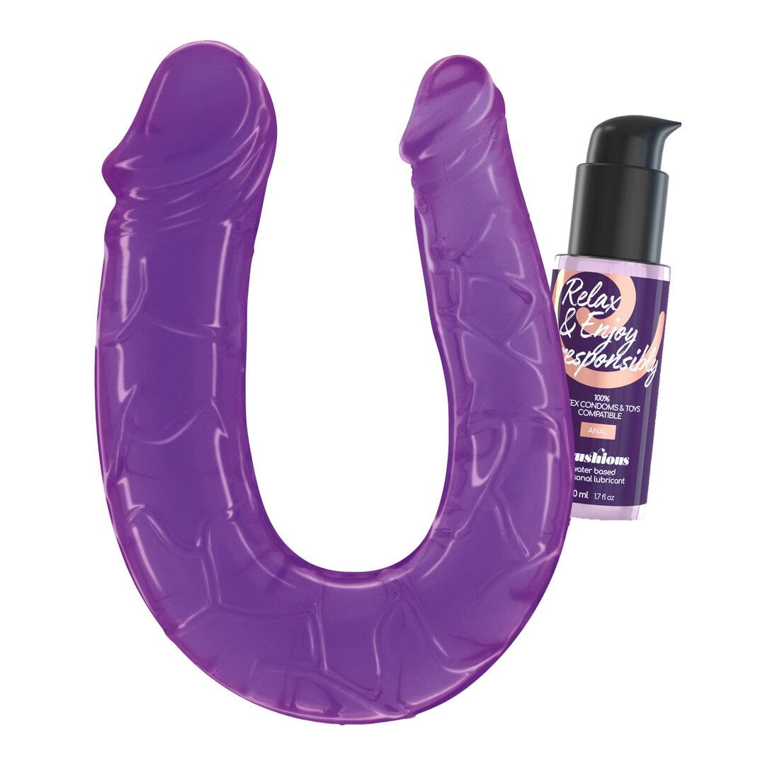 Crushious Deep Diver Set, Double Dildo and Lube