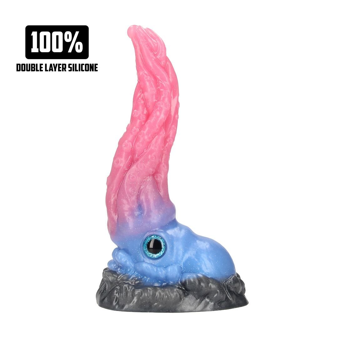 Dildo fantasía Kraken's Lick Fiction Cocks azul-rojo