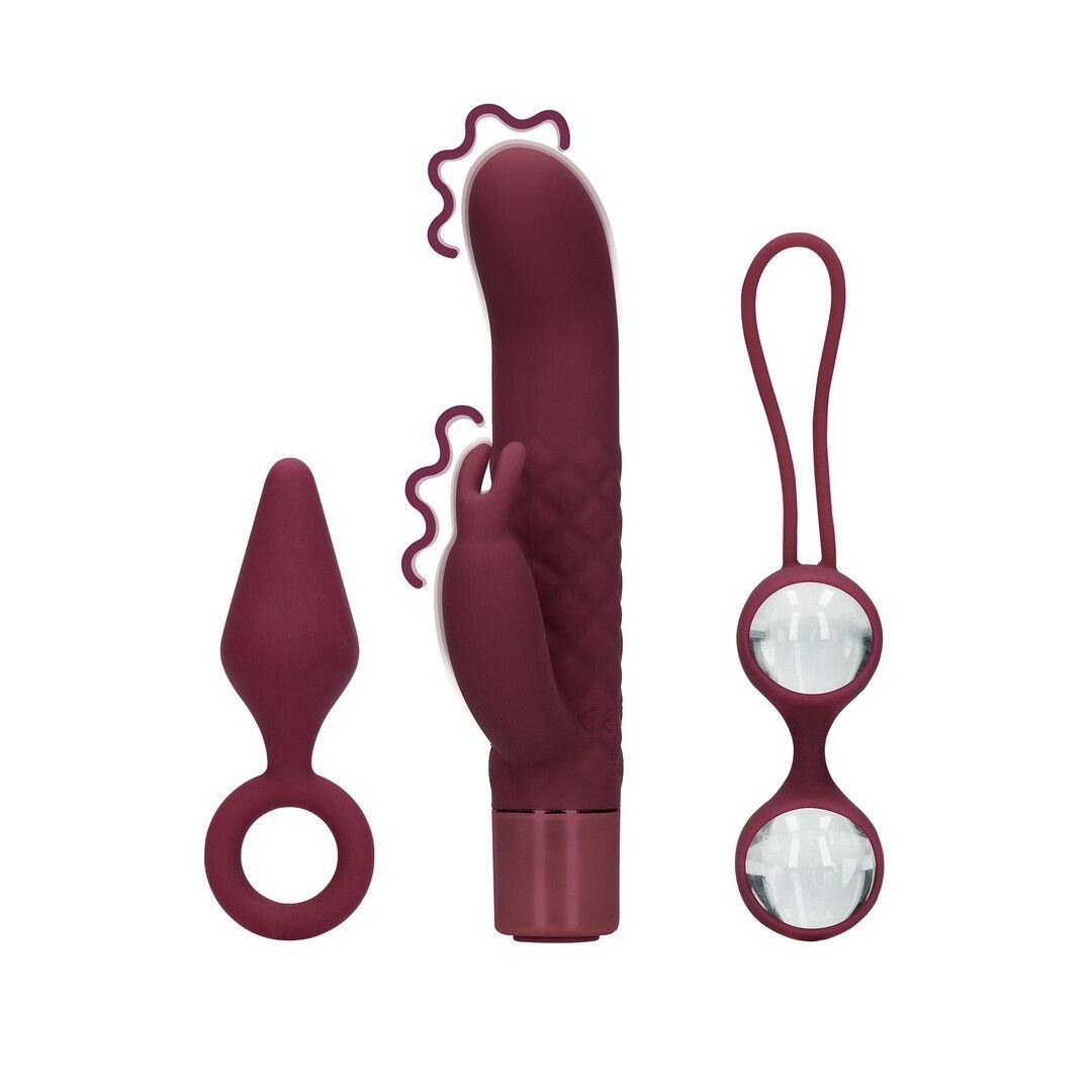 Loveline Explore Toy Kit for Pleasure, Dark Cherry