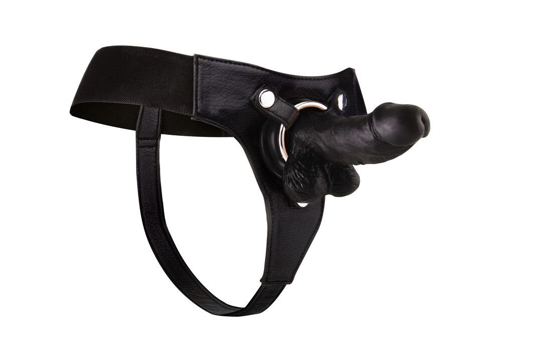 Ouch! Realistic Strap-On Harness with Dildo, 15 cm