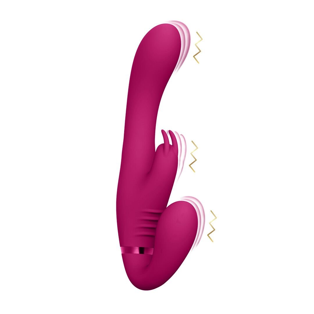 Vibrador strapless Suki VIVE tres motores rosa