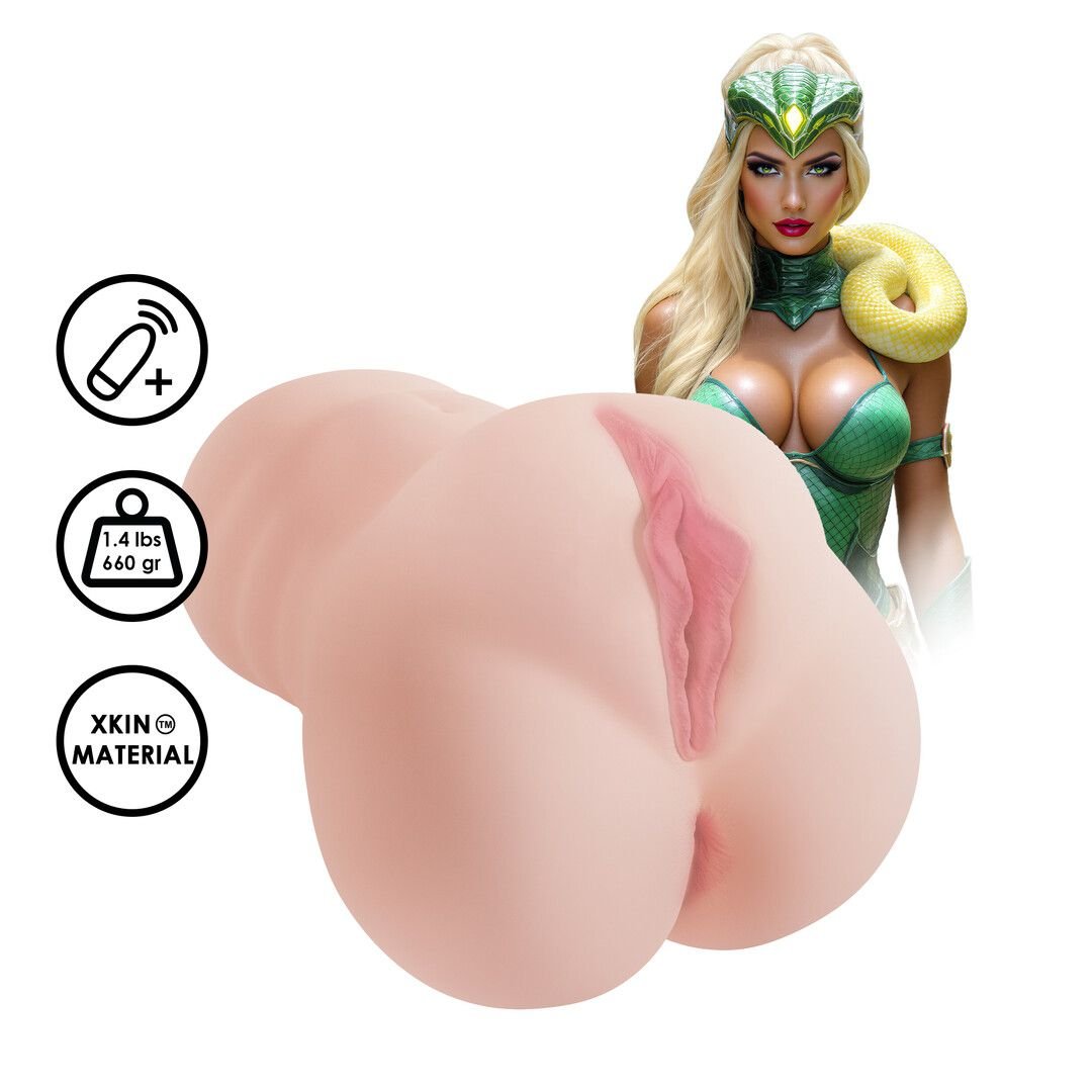 Masturbador Vibrante Dual XKIN Superheroes Serpentia, 660g