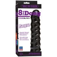 Doc Johnson CodeBlack Ridged Dildo, Texturizado, 20 cm, imagen 2
