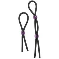 Doc Johnson Corbatas Silicona Pene Conjunto Anillo Dual
