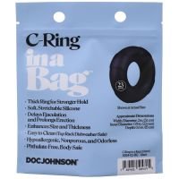 Doc Johnson C-Ring Anillo de pene silicona negra simple, imagen 3