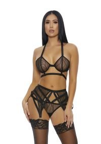Conjunto Lencería Malla Vine Textured Forplay