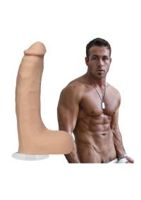 Doc Johnson Chad White Thick ULTRASKYN Dildo, 20 cm, Testículos Bajos