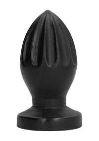 All Black Plug Acanalado Dos Texturas 12 cm