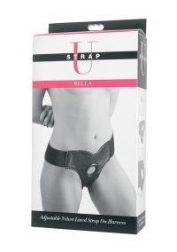 XR Brands Bella Velvet Padded Strap-On Harness, Panty Style, imagen 2