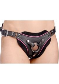 XR Brands Flamingo Low-Rise Strap-On Harness, Rosa, Ajustable, imagen 3