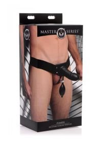 XR Brands Pumper Inflatable Hollow Strap-On, Pump Bulb, Silicona, imagen 2