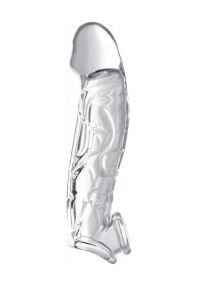 Extensor de pene XR Brands transparente cabeza abultada 5cm