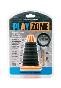 PerfectFitBrand Play Zone Xact-Fit 9-Ring Cock Ring, imagen 2