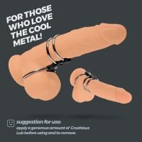 Crushious Saruman Anillo de pene acero inoxidable set de tres, imagen 5