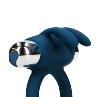 Loveline Rabbit Vibrating Cock Ring, Baltic Blue, imagen 6