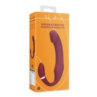 Loveline Bendable Vibrating Strapless Strap-On, Acabado Merlot, imagen 2