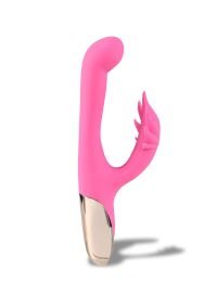 Vibrador conejo recargable Maiatoys Maui con hoja de cannabis, flexible