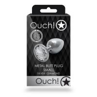 Ouch! Plug anal Round Gem de acero small diamante, imagen 3
