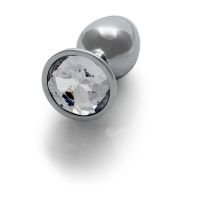 Ouch! Plug anal Round Gem de acero small diamante, imagen 5