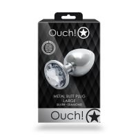 Ouch! Plug anal de acero Metal Diamond Large, imagen 3