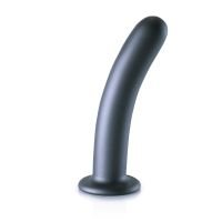 Dildo punto G liso de silicona Ouch! by Shots 17 cm metal