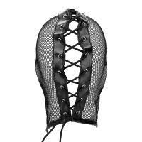 Máscara Bondage Piel Cuero Ouch! Malla de Pesca, imagen 5
