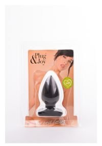 All Black Medium Plug Anal Suave PVC, imagen 2