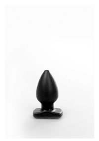 All Black Medium Plug Anal Suave PVC, imagen 3