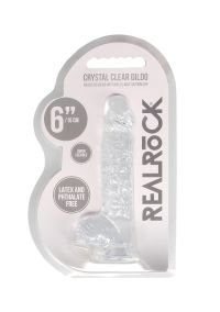 RealRock by Shots Dildo Transparente Crystal Clear 15cm, imagen 2