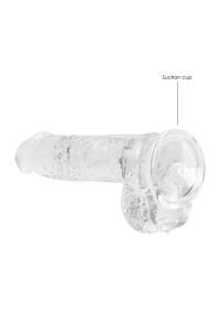 RealRock by Shots Dildo Transparente Crystal Clear 15cm, imagen 4