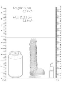 RealRock by Shots Dildo Transparente Crystal Clear 15cm, imagen 5