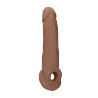 Funda de pene RealRock by Shots marrón 23cm tono audaz