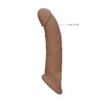 Funda de pene RealRock by Shots marrón 23cm tono audaz, imagen 5