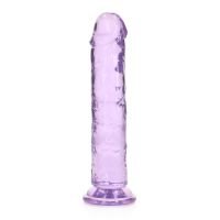 RealRock by Shots Dildo Recto Crystal Clear Morado 18cm