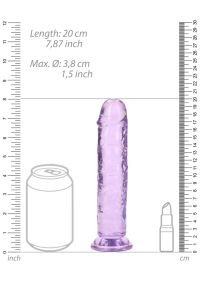 RealRock by Shots Dildo Recto Crystal Clear Morado 18cm, imagen 5