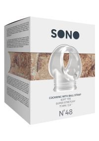 Cockring con ball strap Sono by Shots transparente discreto, imagen 2