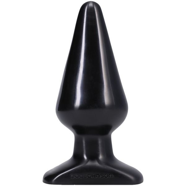 Classic Doc Johnson grande negro lágrima plug