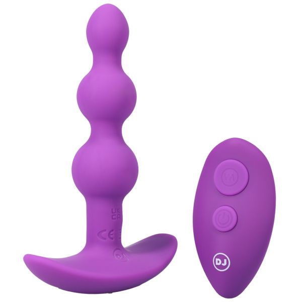 Doc Johnson Shaker Plug silicona con perlas texturado