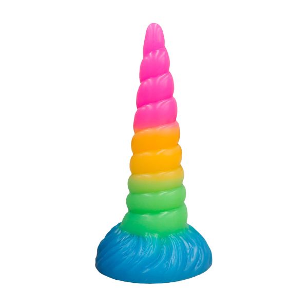 Dildo de unicornio Celestial Fantasy Fuckers con espiral brillante