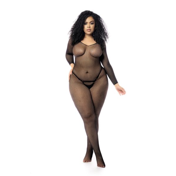 Bodystocking Mapalé malla manga larga