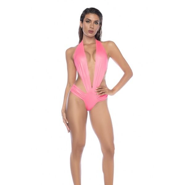 Mapalé Traje de Baño Halter Brillante Rosa
