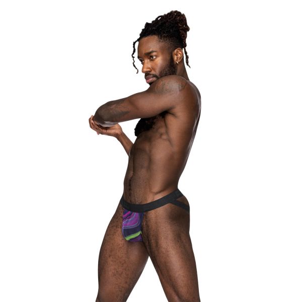 Male Power Jockstrap Morado con Correas y Anillo