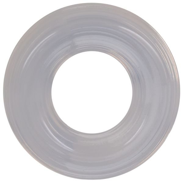 Anillo de silicona transparente acanalado Donut Doc Johnson