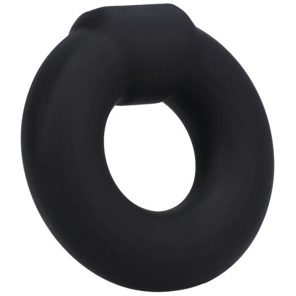 Doc Johnson Mega Ring Anillo de pene silicona negro con perilla