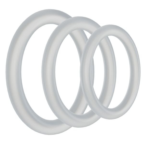 Doc Johnson Tri-Pack Gasket Anillos transparentes delgados