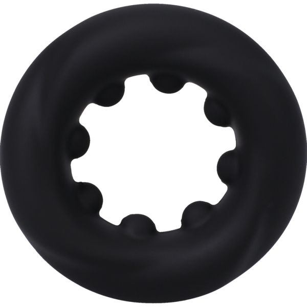 Anillo de cockring de silicona The Twist con protuberancias internas Doc Johnson