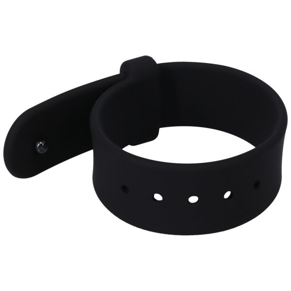 Anillo de cockring de silicona negra ajustable The Belt Doc Johnson